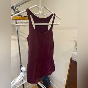Lululemon racerback tank top burgundy size 6